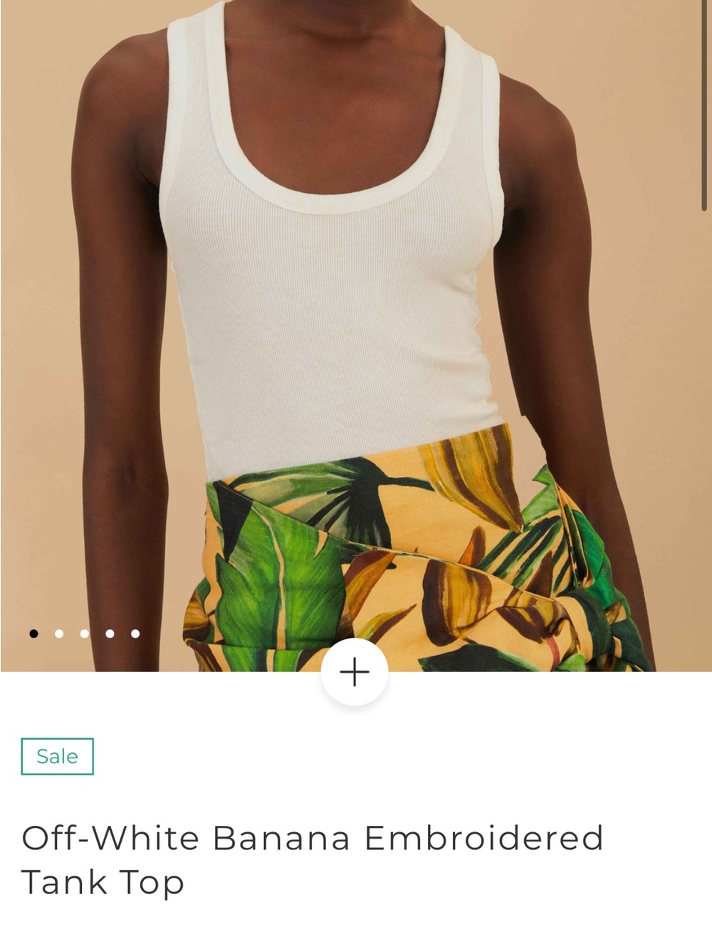 Farm Rio: Banana Embroidered Off White
Tank Top - Picture 10 of 10